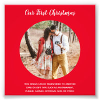 Our First Christmas PHOTO Template - Create Own