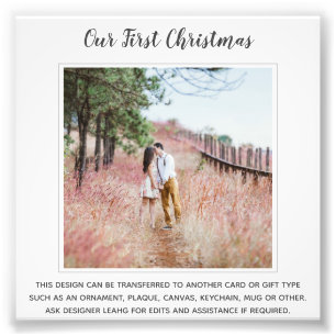 Our First Christmas PHOTO Template - Create Own Print