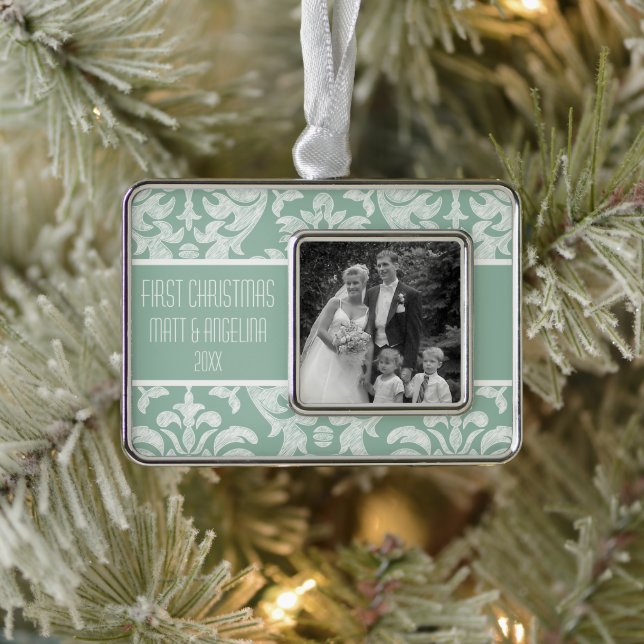 Our First Christmas Photo - Wedding or Engagement Ornament (Tree)
