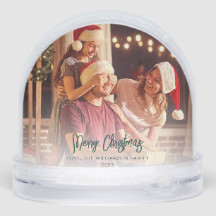 Our First Christmas Photos Holidays Snow Globe