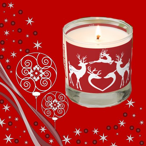 Our First Christmas Reindeers Nordic Decor Couple Scented Candle