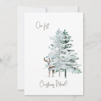 Our First Christmas Retired Woodland Deer Holiday Card