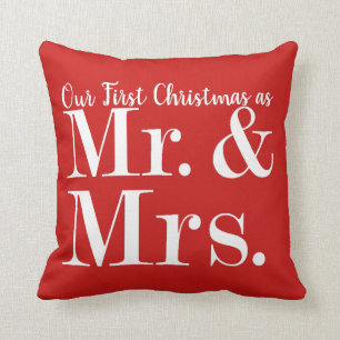 Our First Christmas Throw Pillow