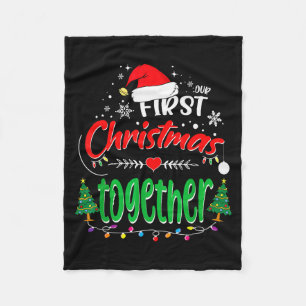 Our First Christmas Together 2021 1st Christmas Fleece Blanket