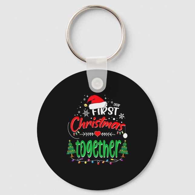 Our First Christmas Together 2021 1st Christmas  Keychain (Front)