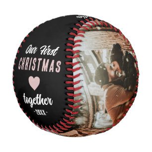 Our First Christmas Together 2 Photos Baseball