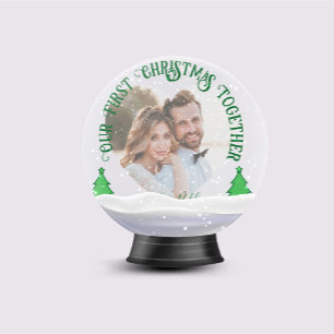 Our First Christmas Together –4 Photo Personalized Snow Globe