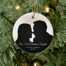 Our First Christmas Together Couple Silhouette