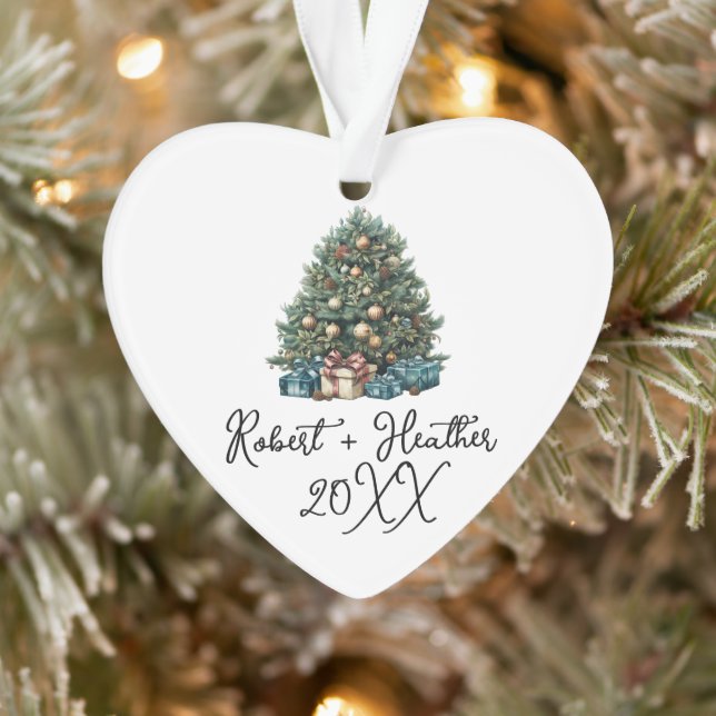 Our First Christmas Together Couples Git Keepsake Ornament (Tree)