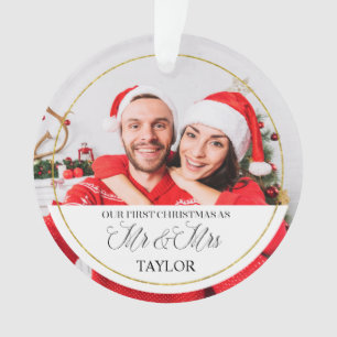 Our First christmas together Custom Photo Ornament