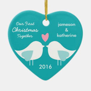 Our First Christmas Together Love Birds Ornament