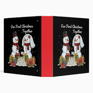Our First Christmas Together   Newlywed Snowman  3 Ring Binder