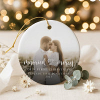Our First Christmas Together Newlyweds Photo