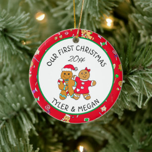 Our First Christmas Together Personalized Ceramic Ornament