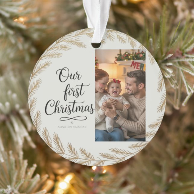 Our First Christmas Together – Personalized Ornament (Tree)