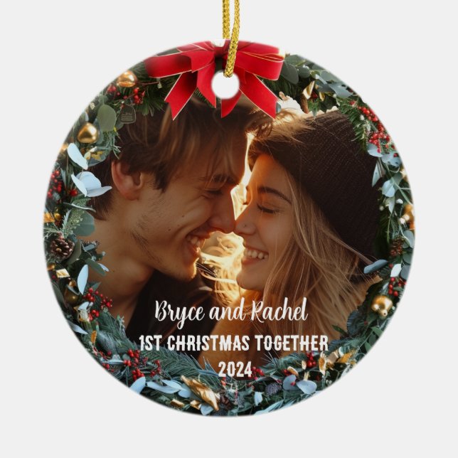 Our First Christmas Together Personalized Ornament (Front)