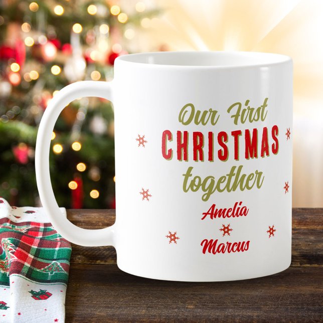 Our First Christmas Together Snowflakes Coffee Mug (Creator Uploaded)
