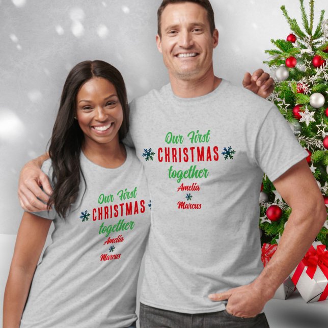 Our First Christmas Together Snowflakes T-Shirt (Creator Uploaded)