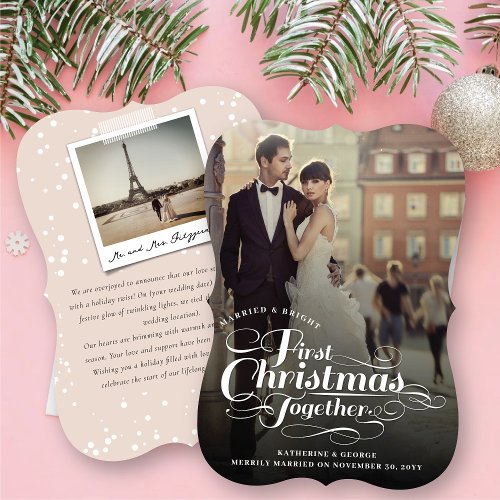 Couple First Christmas Together Holiday Photo Card