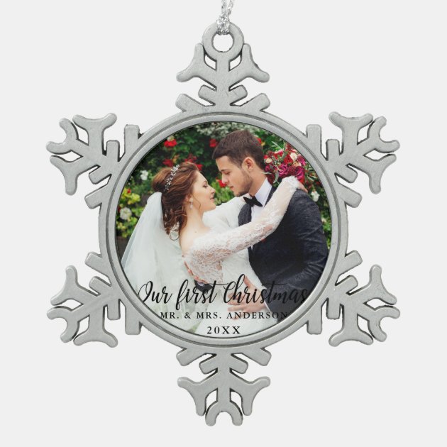 first year wedding christmas ornaments