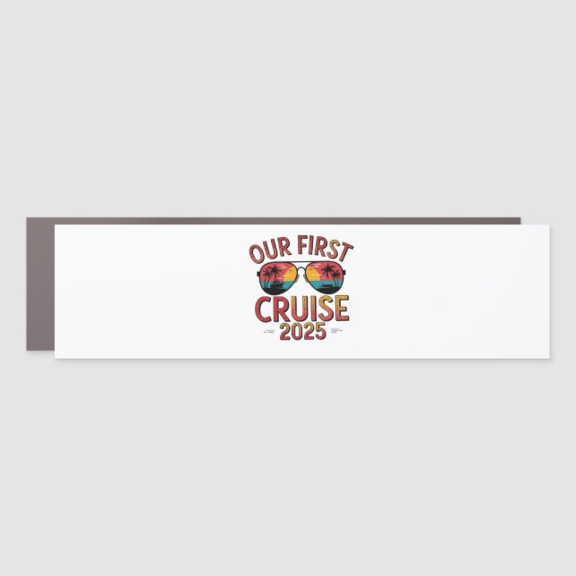 Our First Cruise 2025 Summer Trip Matching  Car Magnet (Front)