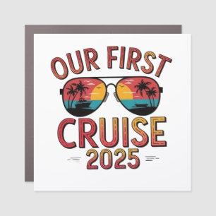 Our First Cruise 2025 Summer Trip Matching  Car Magnet