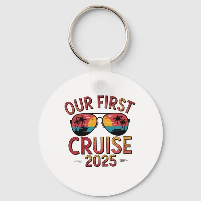 Our First Cruise 2025 Summer Trip Matching  Keychain (Front)