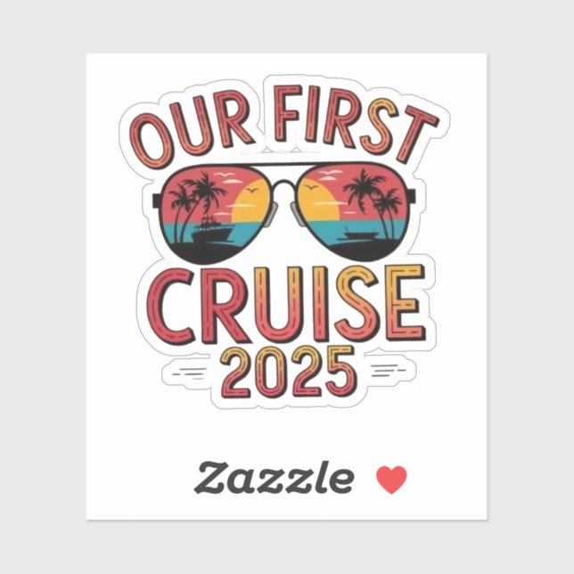 Our First Cruise 2025 Summer Trip Matching  Sticker (Sheet)