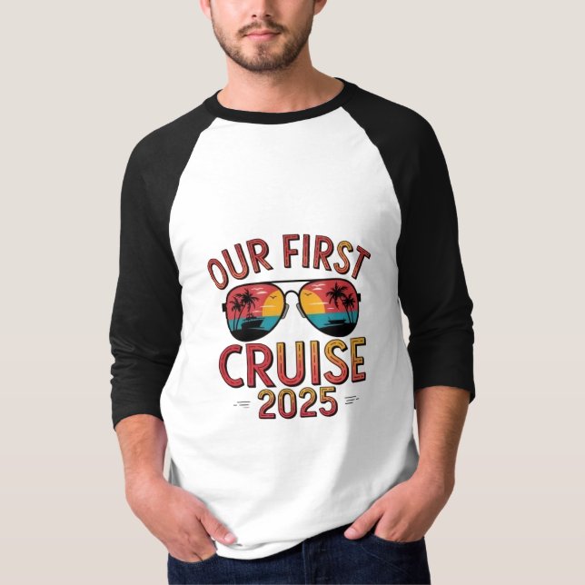 Our First Cruise 2025 Summer Trip Matching  T-Shirt (Front)