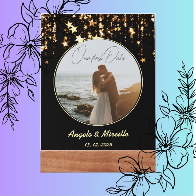 Our first Date custom photo and message blackLedge Picture Ledge (Creator Uploaded)