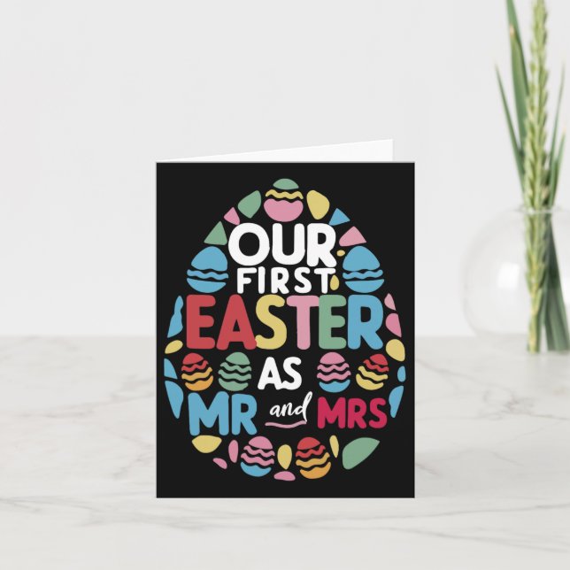 Our First Easter As Mr And Mrs For Married Husband Card (Front)