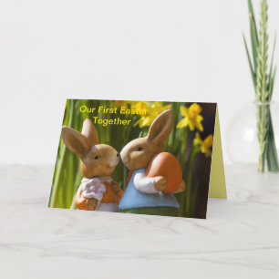 OUR FIRST EASTER TOGETHER BUNNY COUPLE CARD