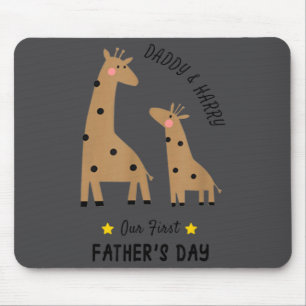 Our First Father's Day 2026, Funny Giraffe Gift Da Mouse Pad