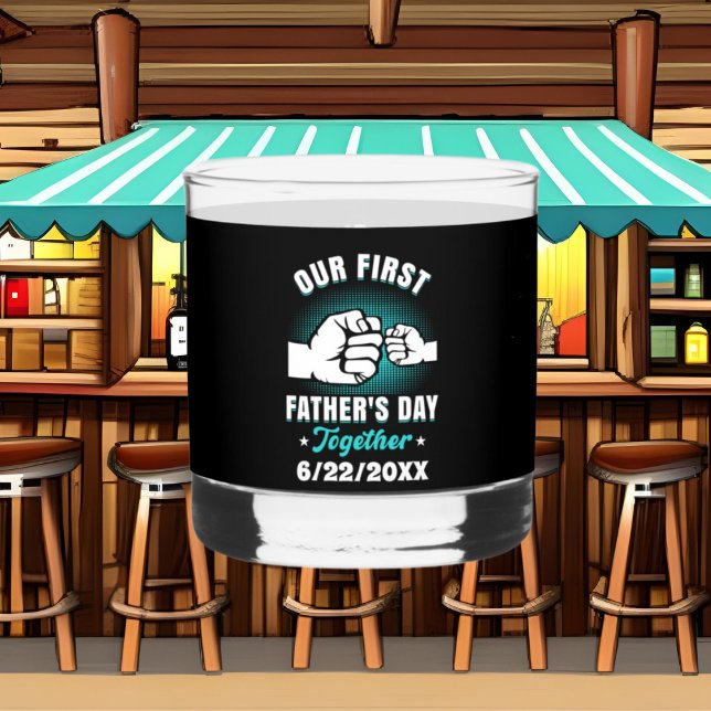 Our First Father's Day add date Whiskey Glass (Creator Uploaded)