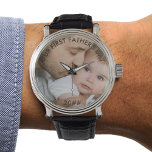 Our First Fathers Day Custom Dad and Baby Photo Watch<br><div class="desc">Create your own unique photo watch for the new dad's first father's day. A perfect opportunity to add a photo of dad and baby, just baby or all the family, as a lovely keepsake and a timeless treasure to enjoy every day. The template is set up ready for you to...</div>