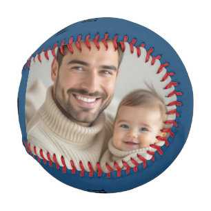 Our first fathers day custom photo and script  baseball