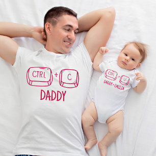 Our First Fathers Day New Dad and Baby Matching T-Shirt