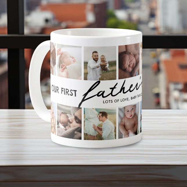 Our First Fathers Day Together 14 Photo Coffee Mug (Creator Uploaded)