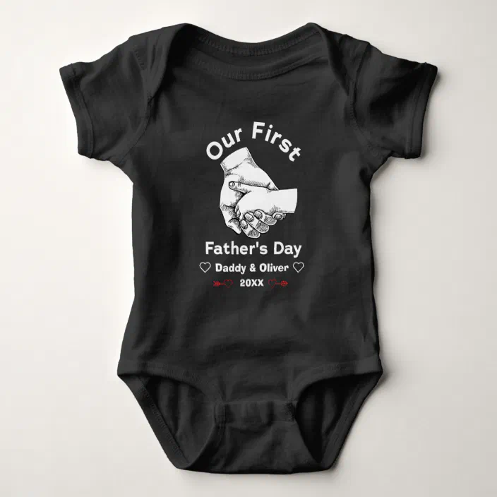Personalized First fathers day shirt for baby custom 1st fathers day gift daddy