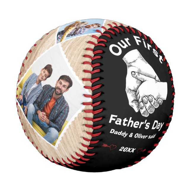 Our First Father's Day together 2023, Custom Photo Baseball (Angled)