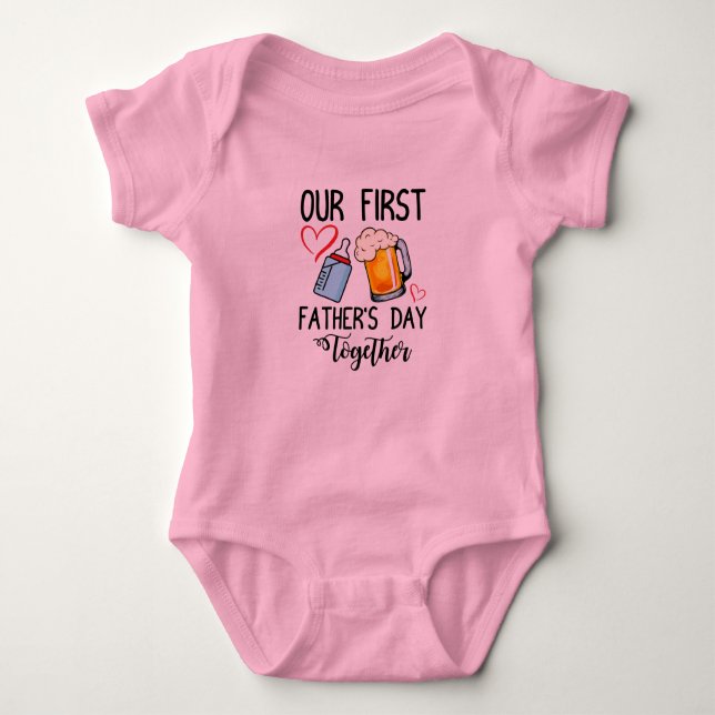 Our First Father's Day Together Baby Bodysuit (Front)
