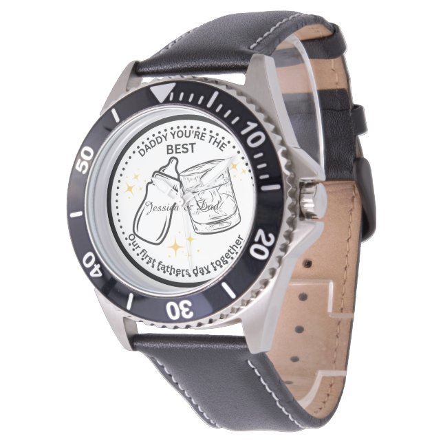 Our First Father's Day Together - Personalized dad Watch (Angled)
