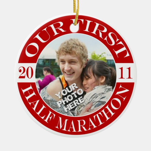 Our First Half Marathon - 2011 Ceramic Ornament (Front)