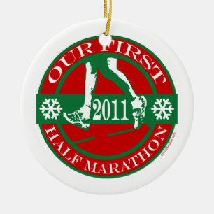 Our First Half Marathon - 2011 Ceramic Ornament