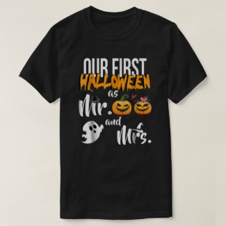 Our First Halloween As Mr And Mrs Married Couple T-Shirt