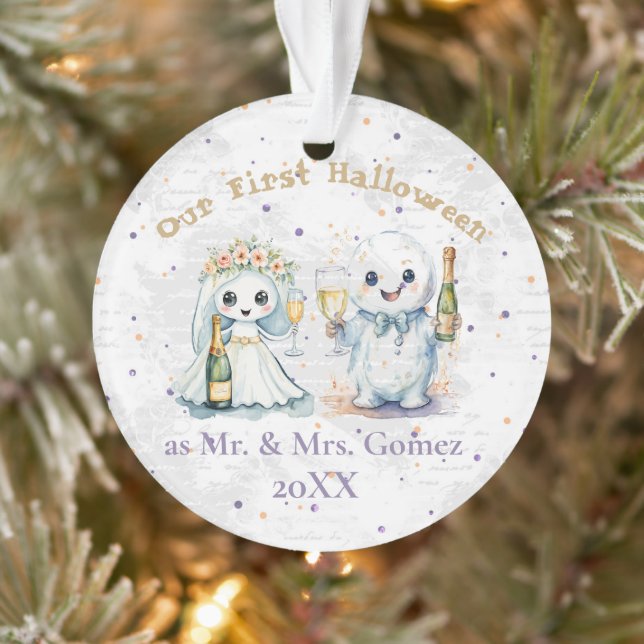 Our First Halloween as Mr. & Mrs. Anniversary Ornament (Tree)