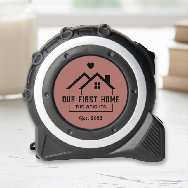 Our First Home Brick Red Custom Name Tape Measure (Creator Uploaded)