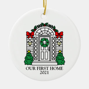 OUR FIRST HOME CERAMIC ORNAMENT PERSONALIZED