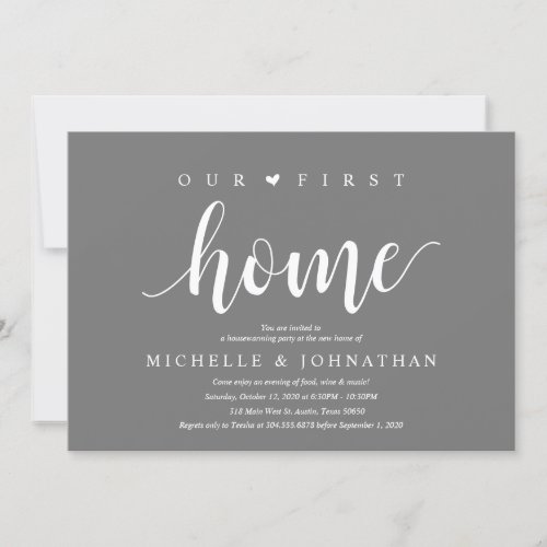Our first home Housewarming party Invitation