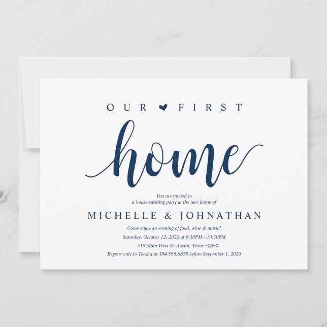 Our first home, Housewarming party Invitation (Front)